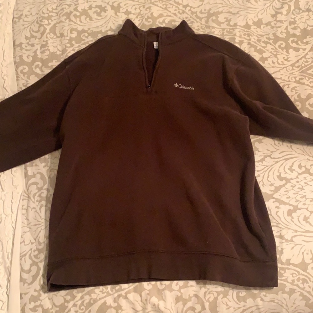 Men’s XXL brown Columbia zip pullover